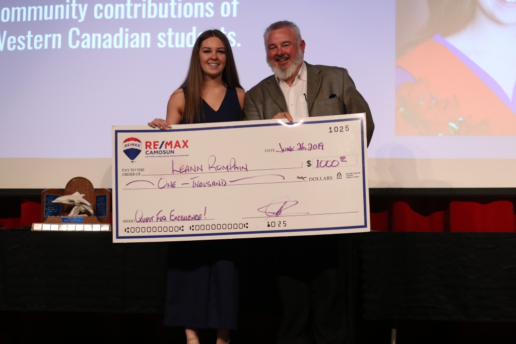 Victoria Student Receives Bursary From Re Max Re Max Camosun